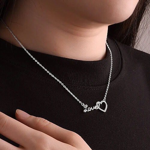 Silber Herz Kette für Mama