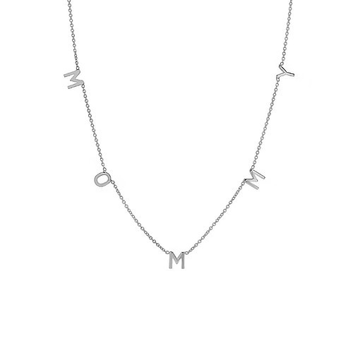 Silber Mama kette mit Buchstaben