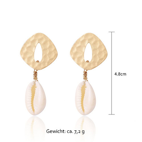 Gold Damen Muscheln Ohrringe