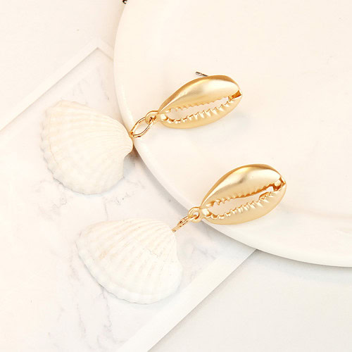Gold Muschel Ohrringe