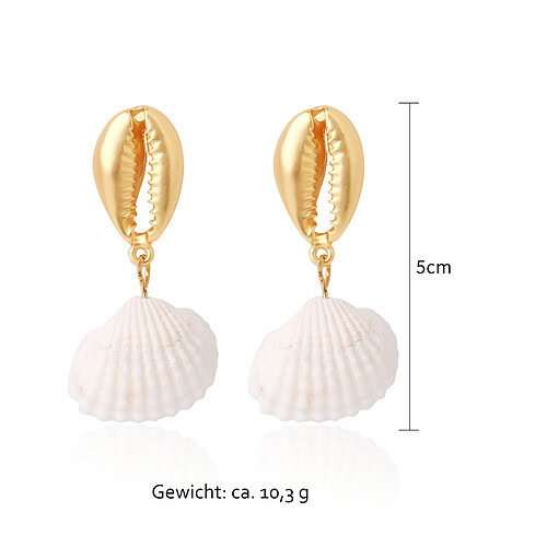 Gold Muschel Ohrringe