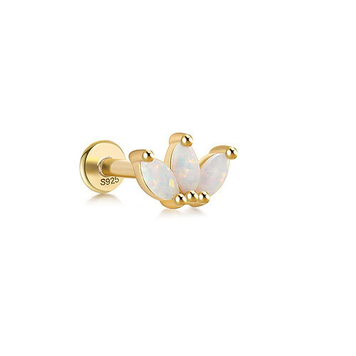 Opal Ohrring Piercing aus Silber