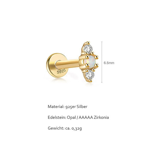 Opal Lobe Piercing Jewelry
