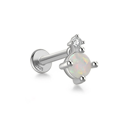 925er Silber Opal Piercing