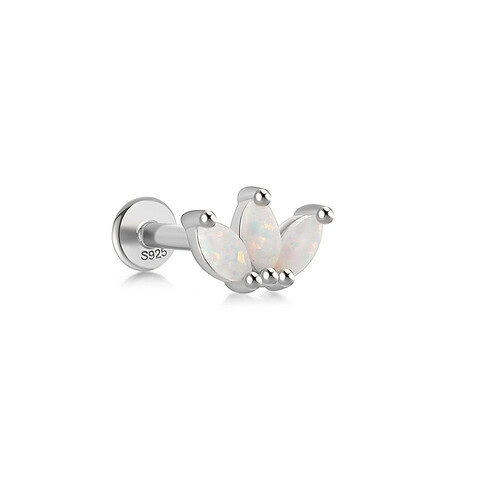 Opal Ohrring Piercing aus Silber