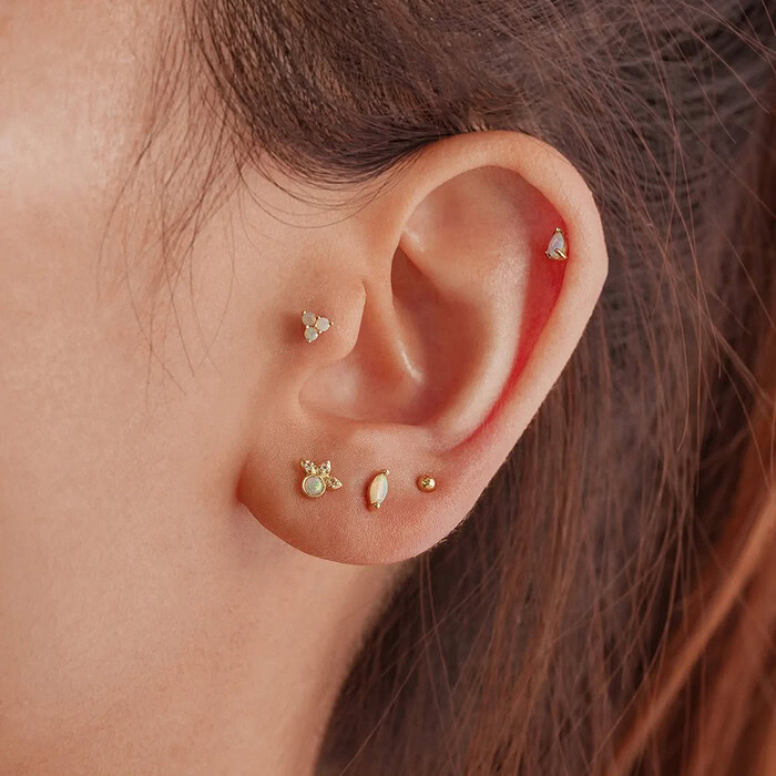 Opal Helix Piercing aus Silber – Bild 5