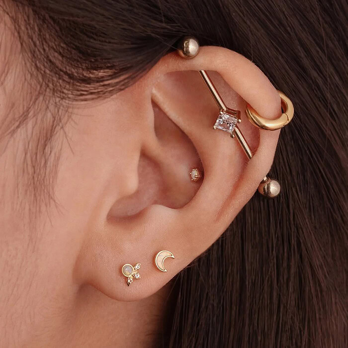 Opal Helix Piercing aus Silber – Bild 6