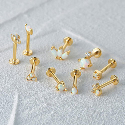Gold Opal Ohrring Helix Piercing