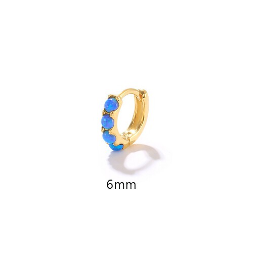 Blau Opal Creolen Für Damen