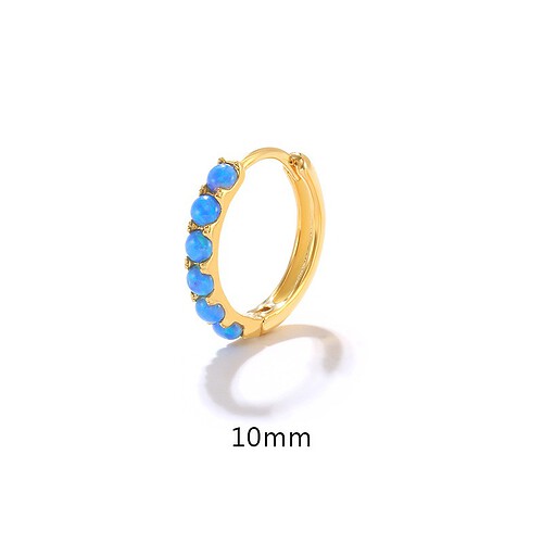 Blau Opal Creolen Für Damen