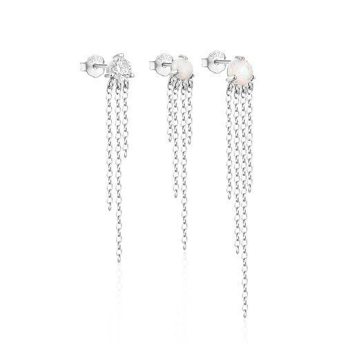 Opal Quasten Ohrringe Set