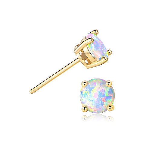 Gold Ohrringe Stecker mit Opal