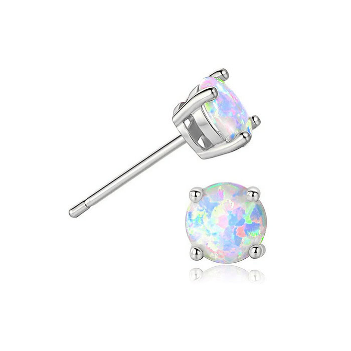 Silber Ohrstecker mit Opal
