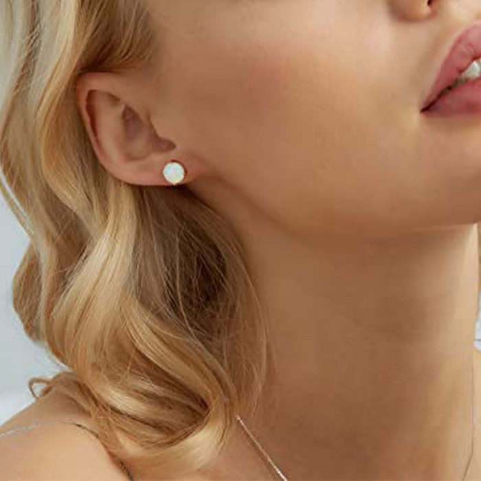 Gold Ohrringe Stecker mit Opal
