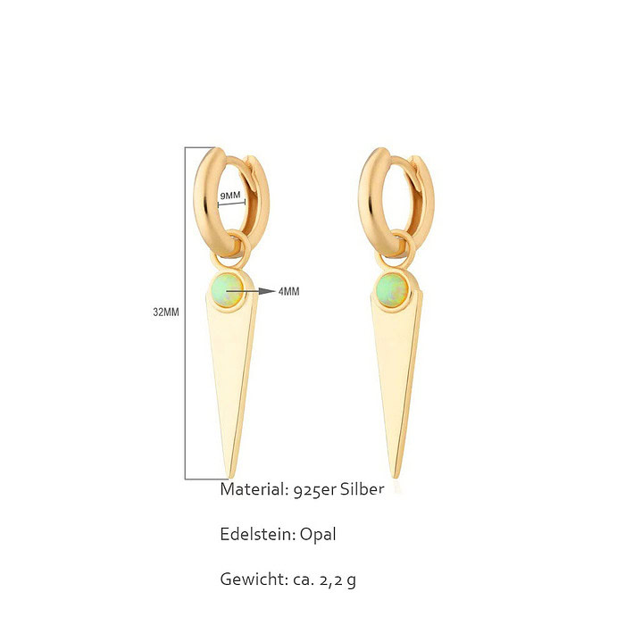 Gold Creolen mit Kegel Anhänger