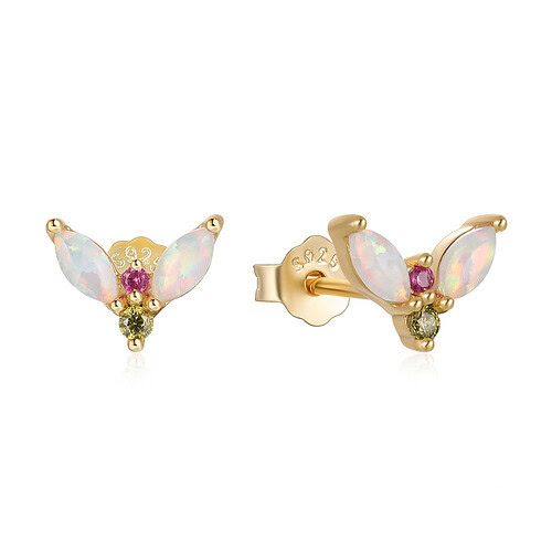 V form Opal Ohrstecker