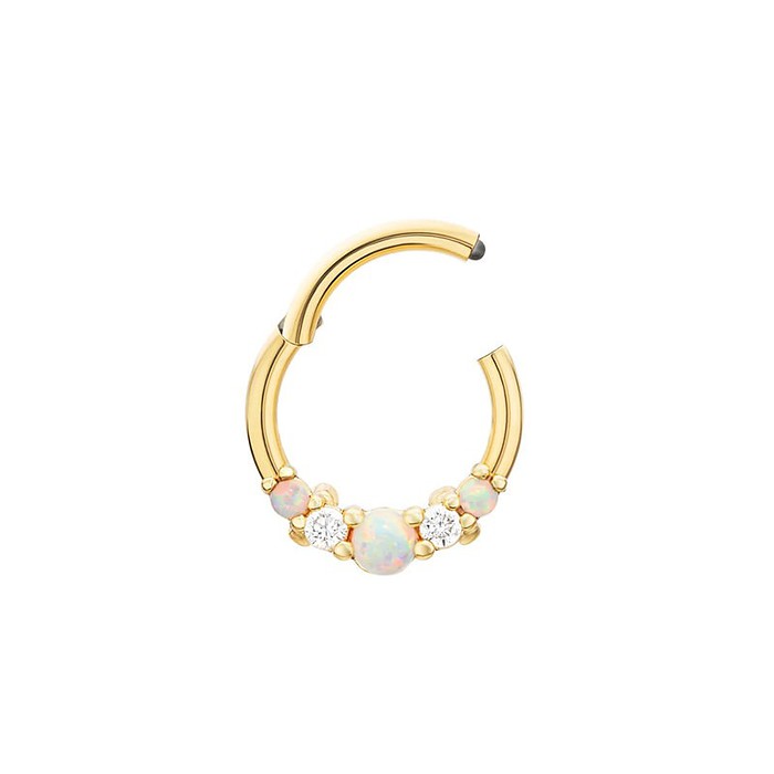 Knorpel Hoop Ohrring mit Opal