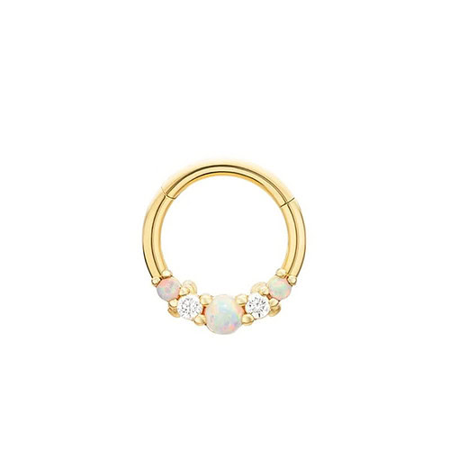 Knorpel Hoop Ohrring mit Opal