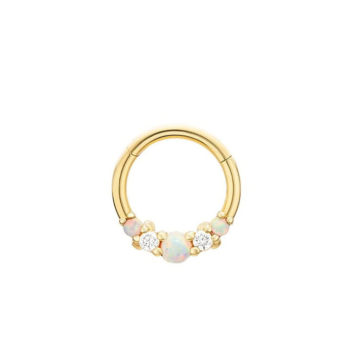 Knorpel Hoop Ohrring mit Opal
