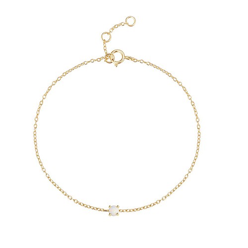 Dünnes Armband mit Opal