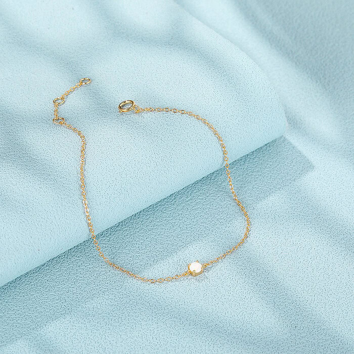 Dünnes Armband mit Opal