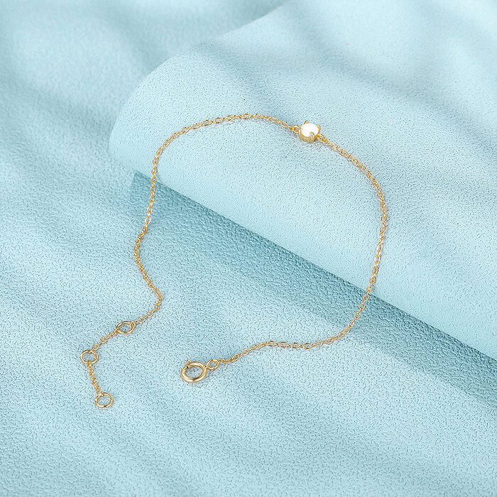 Dünnes Armband mit Opal