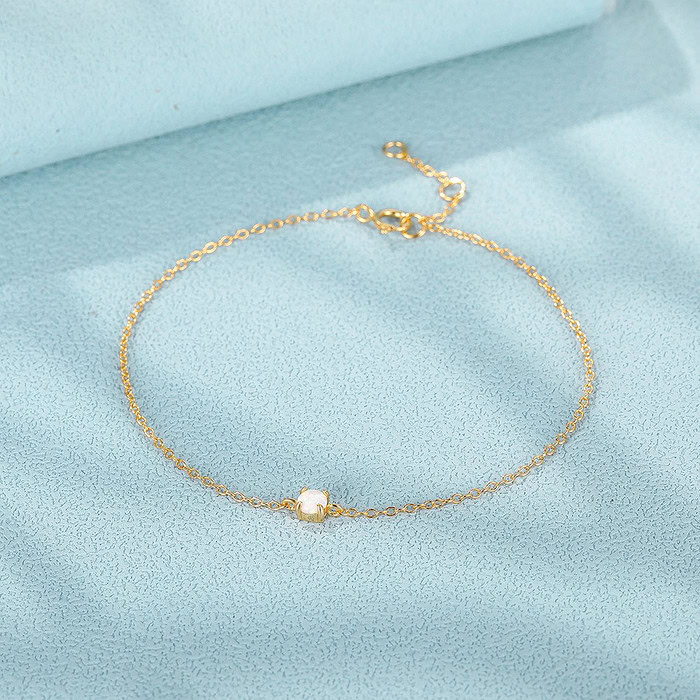 Dünnes Armband mit Opal