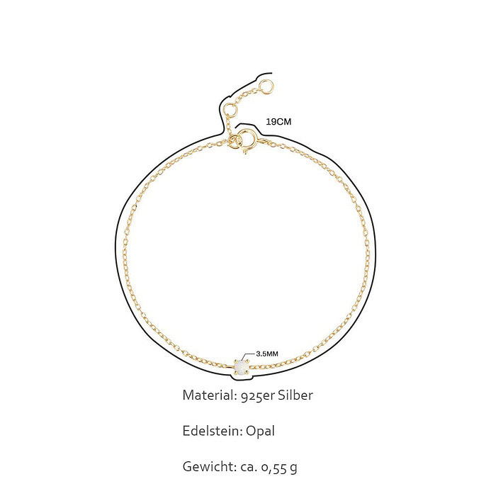 Dünnes Armband mit Opal – Bild 14