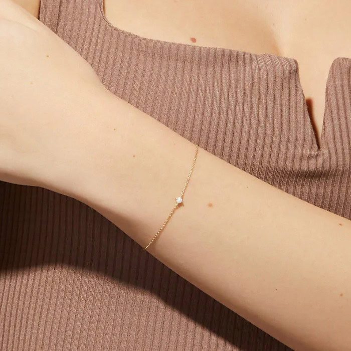 Dünnes Armband mit Opal – Bild 7