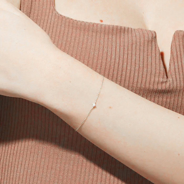 Dünnes Armband mit Opal – Bild 4