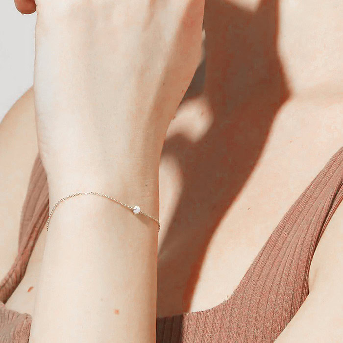Dünnes Armband mit Opal – Bild 5
