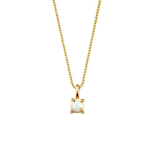 925er Silber Kette mit Opal