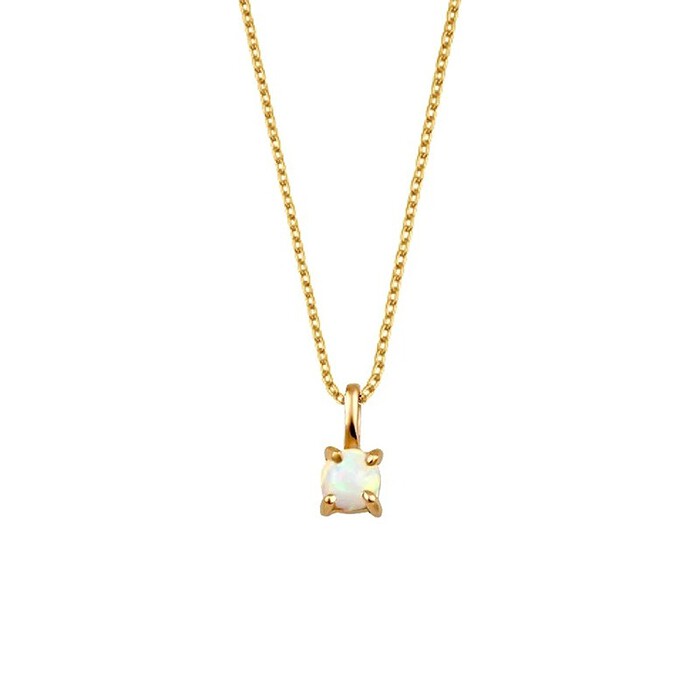 925er Silber Kette mit Opal