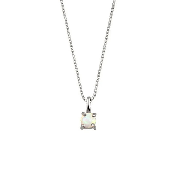 925er Silber Kette mit Opal