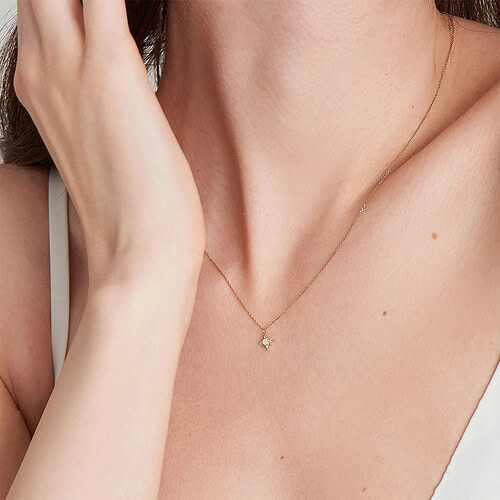 Damen Kette mit Stern Anhänger