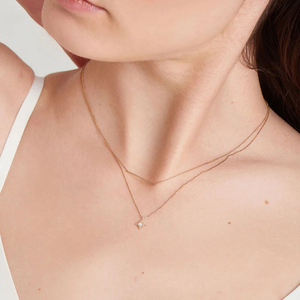 Damen Kette mit Stern Anhänger