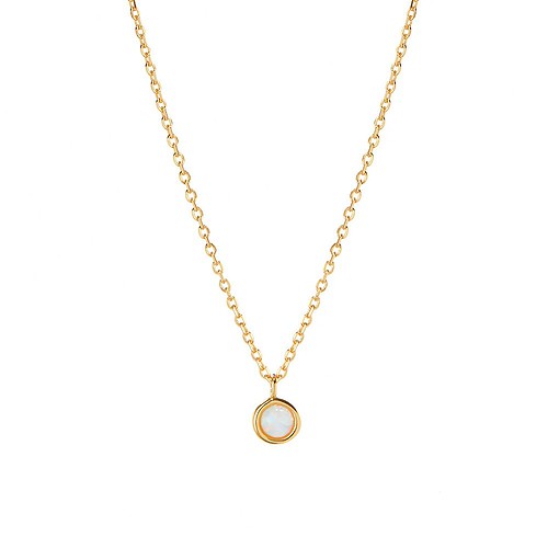 Kette mit Rundem Opal Anhänger