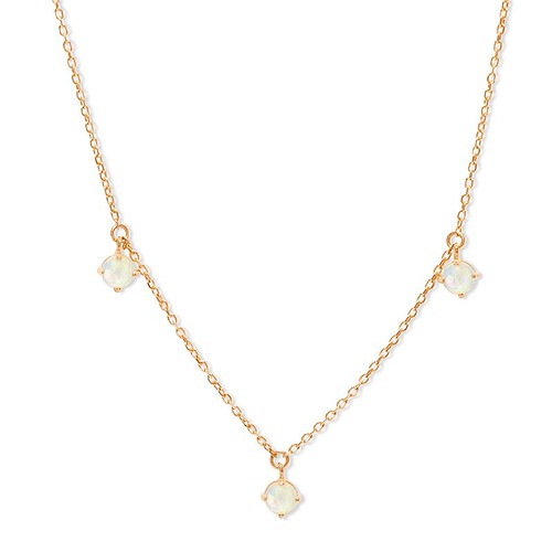 18K Vergoldet Opal Kette