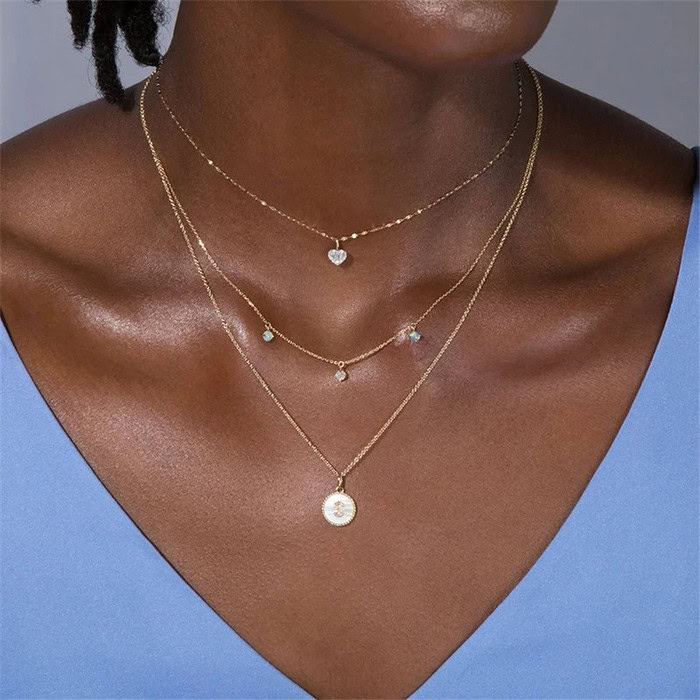 18K Vergoldet Opal Kette – Bild 3