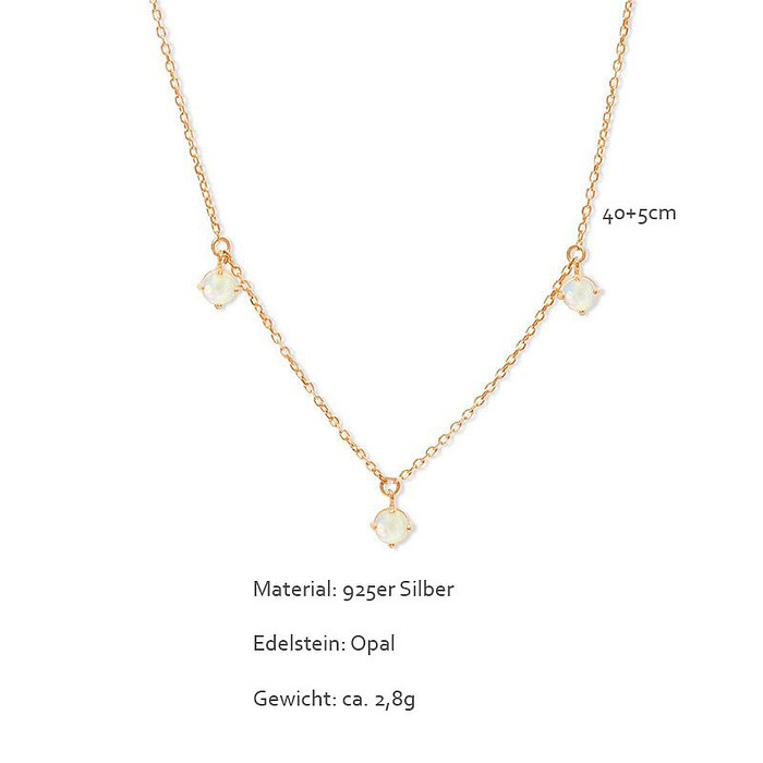18K Vergoldet Opal Kette