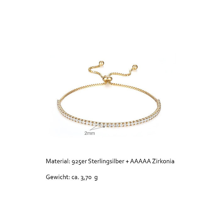 Damen Silber Tennis Armband