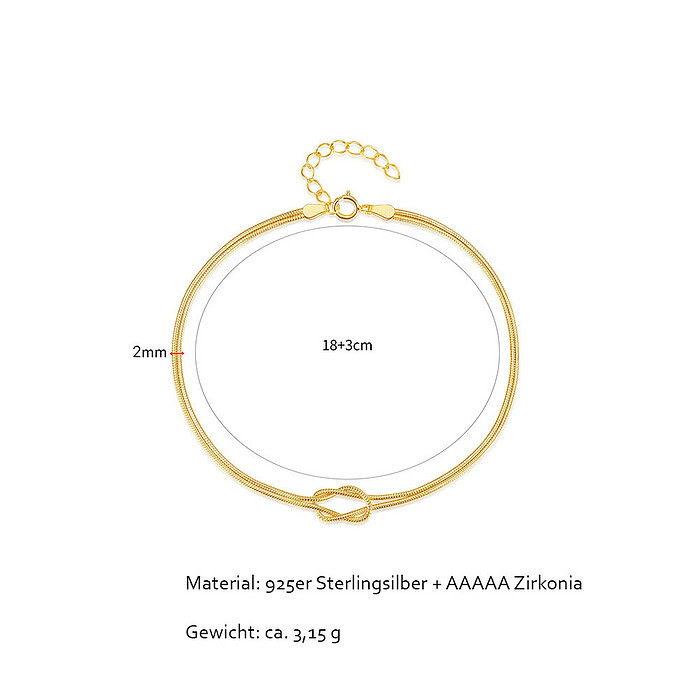 Dünn Damen Armband Gold