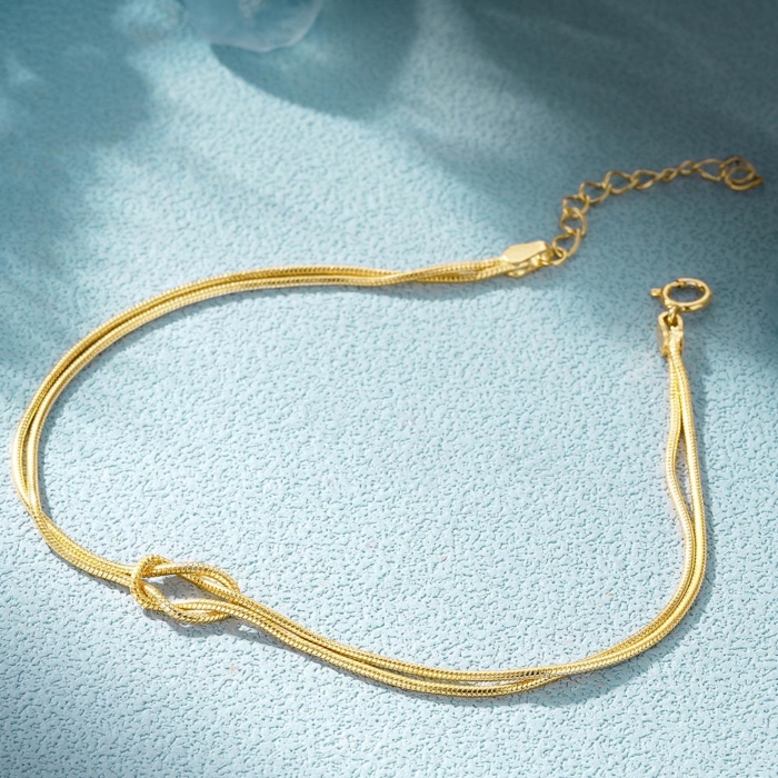 Dünn Damen Armband Gold