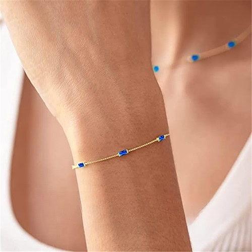 Blau Zirkonia Frauen Armband