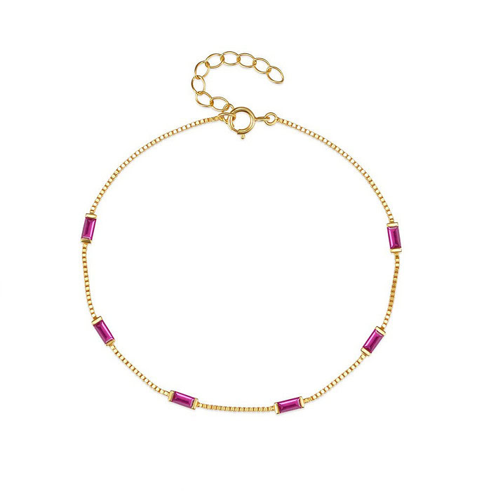 Fuchsia Zirkonia Dünn Armband