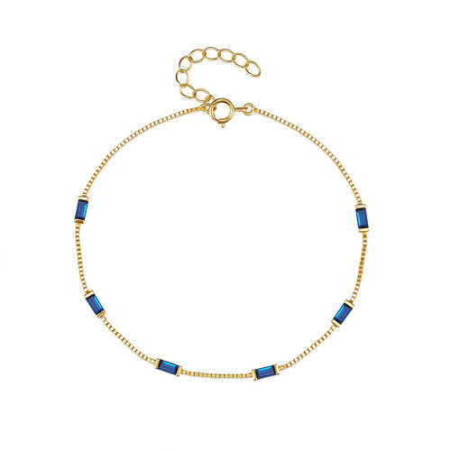 Blau Zirkonia Frauen Armband