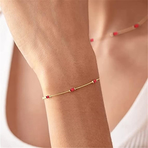 Fuchsia Zirkonia Dünn Armband
