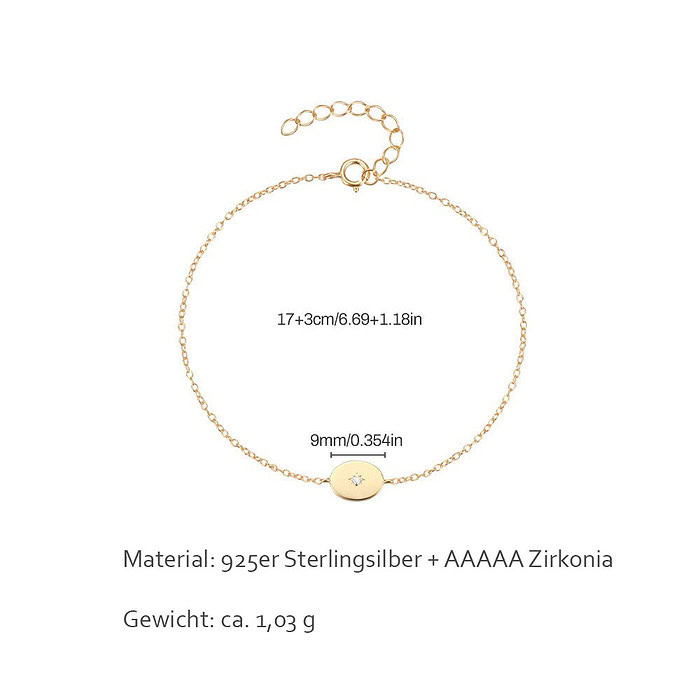 Vergoldet Damen Dünn Armband