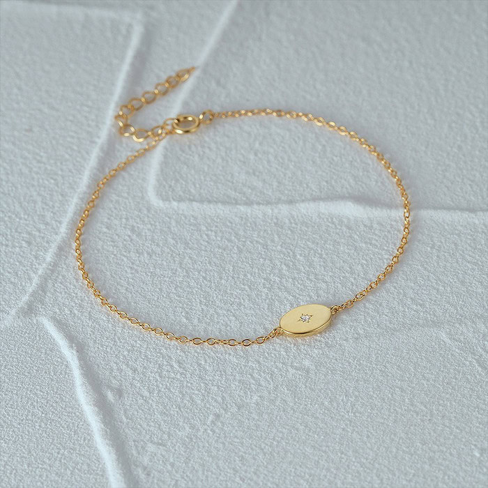 Vergoldet Damen Dünn Armband