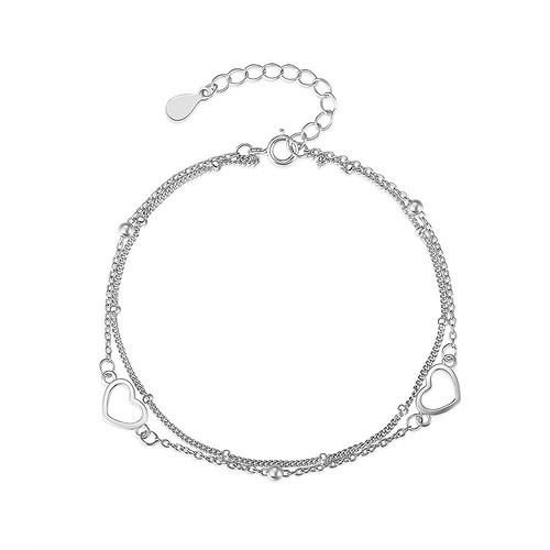 Herz Frauen Silber Armband